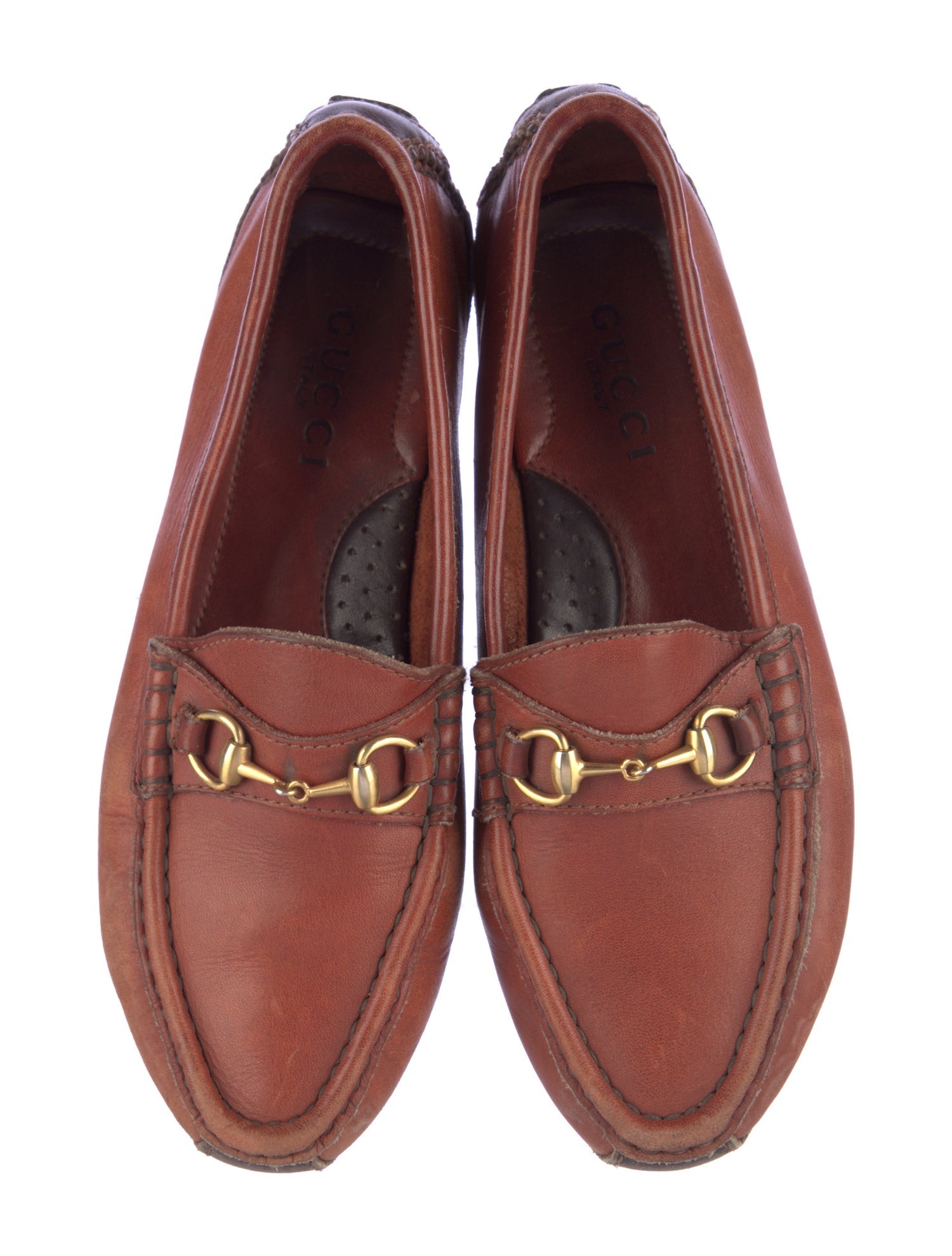 Gucci Horsebit Accent Leather Loafers